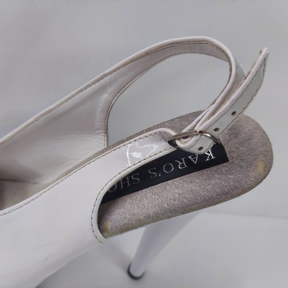 Karo's Shoes 6 inch sling back platform White Size 6 - Picture 16 of 16